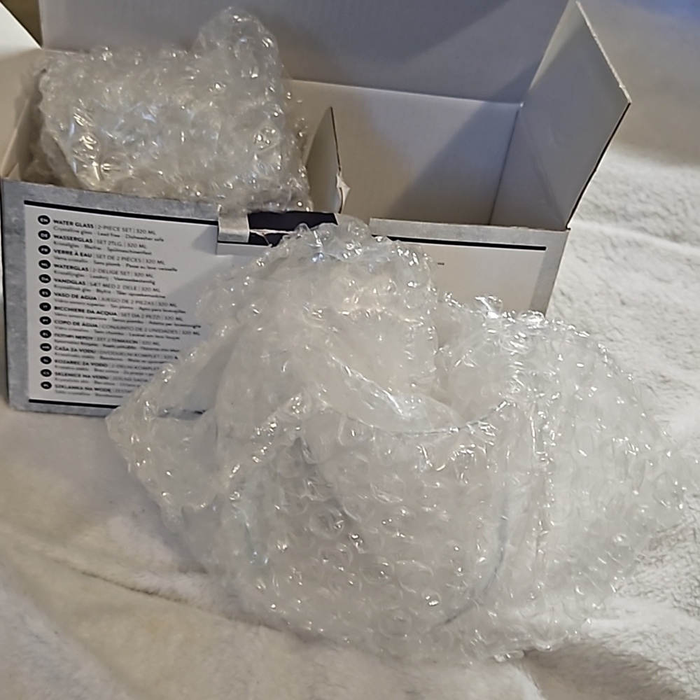 Keltum Table Talks Water Crystalline Glass 2-Piece Set Lead Free Dishwasher Safe - Picture 13 of 15